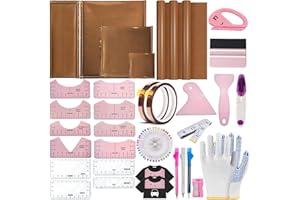 QUKLOGEN Heat Press Pillow Bundle Tools Kit Include 4 Heat Pressing Transfer Pillow Mat 3 Pack Teflon Sheet for Heat Press 2 Rolls Heat Resistant Tape 12 Different Size T Shirt Guide Ruler