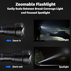 Rechargeable Flashlights 200000 High Lumens, Bright