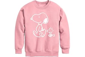 HYBRID APPAREL - Peanuts - I'll Follow You - Snoopy & Woodstock - Toddler & Youth Crewneck Fleece Sweatshirt