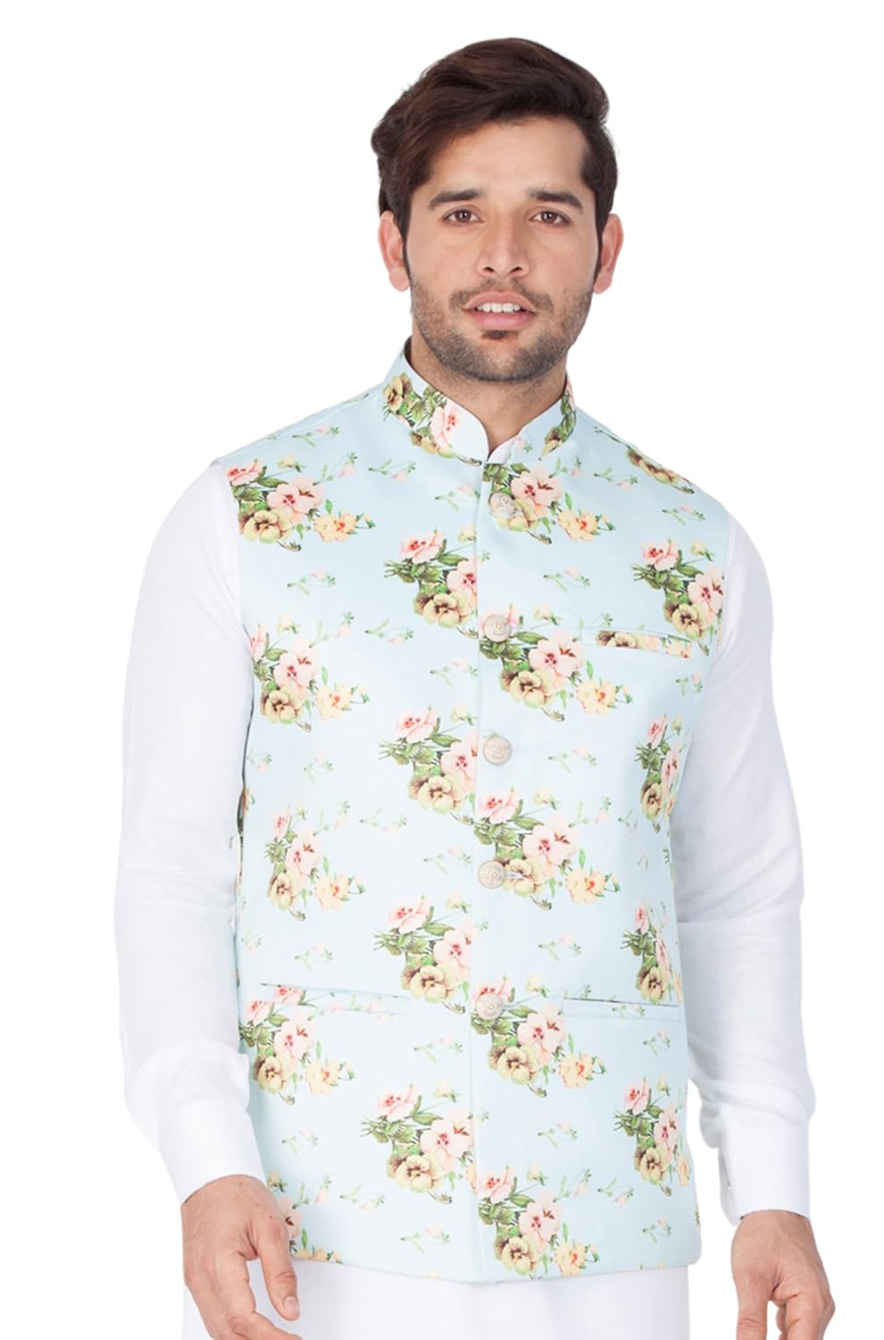 vastramay mens cotton blend nehru jackets (multicolor_vasmj010)