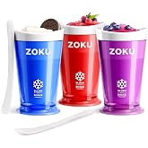 ZOKU Slushie Cup Bundle of 3 Cups - Purple, Red, and Blue Original Slush and Shake Makers