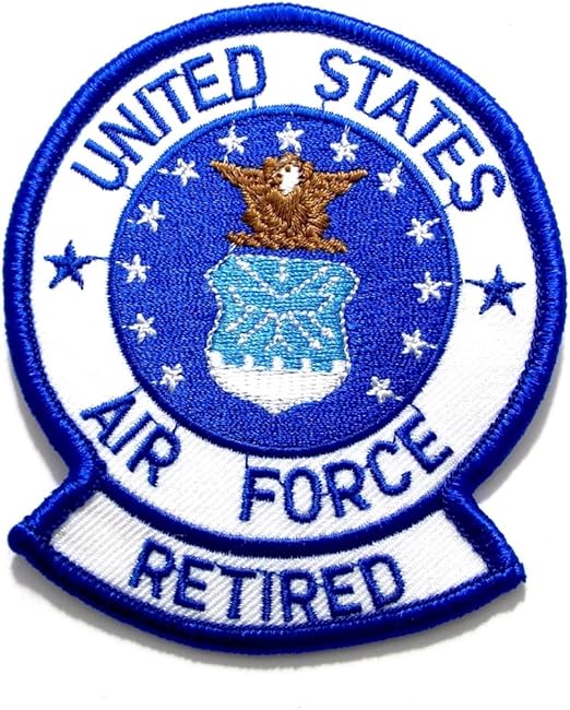 United States Air Force Retired Embroidered Iron or Sew