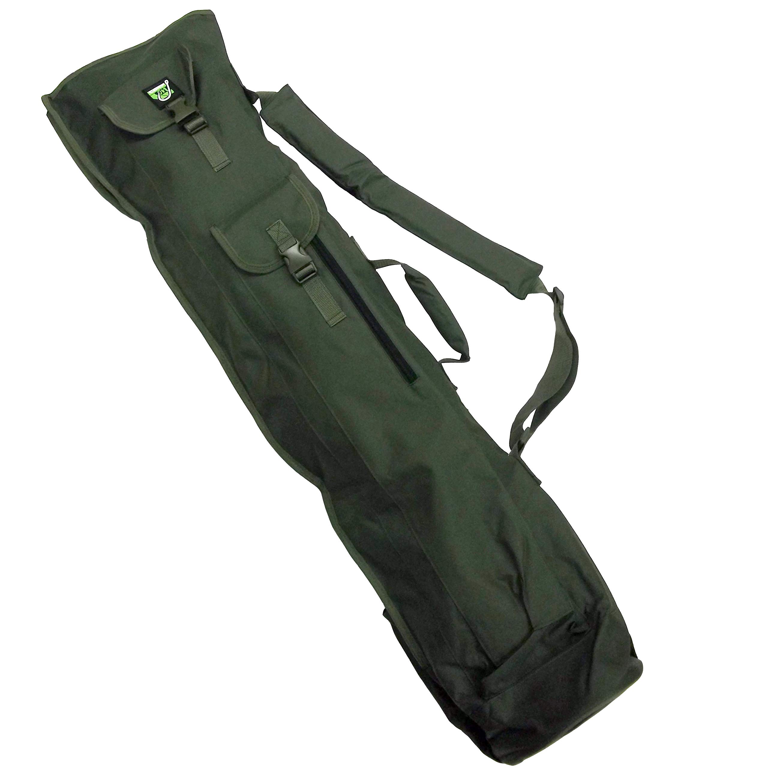 Carp On - Fishing Tackle 600D Green 4 Rod Quiver Sling Umbrella Holdall Bag (120 x 33cm) - for Carrying Your Fishing Luggage - Use on the Riverside or Bank [27-2130]