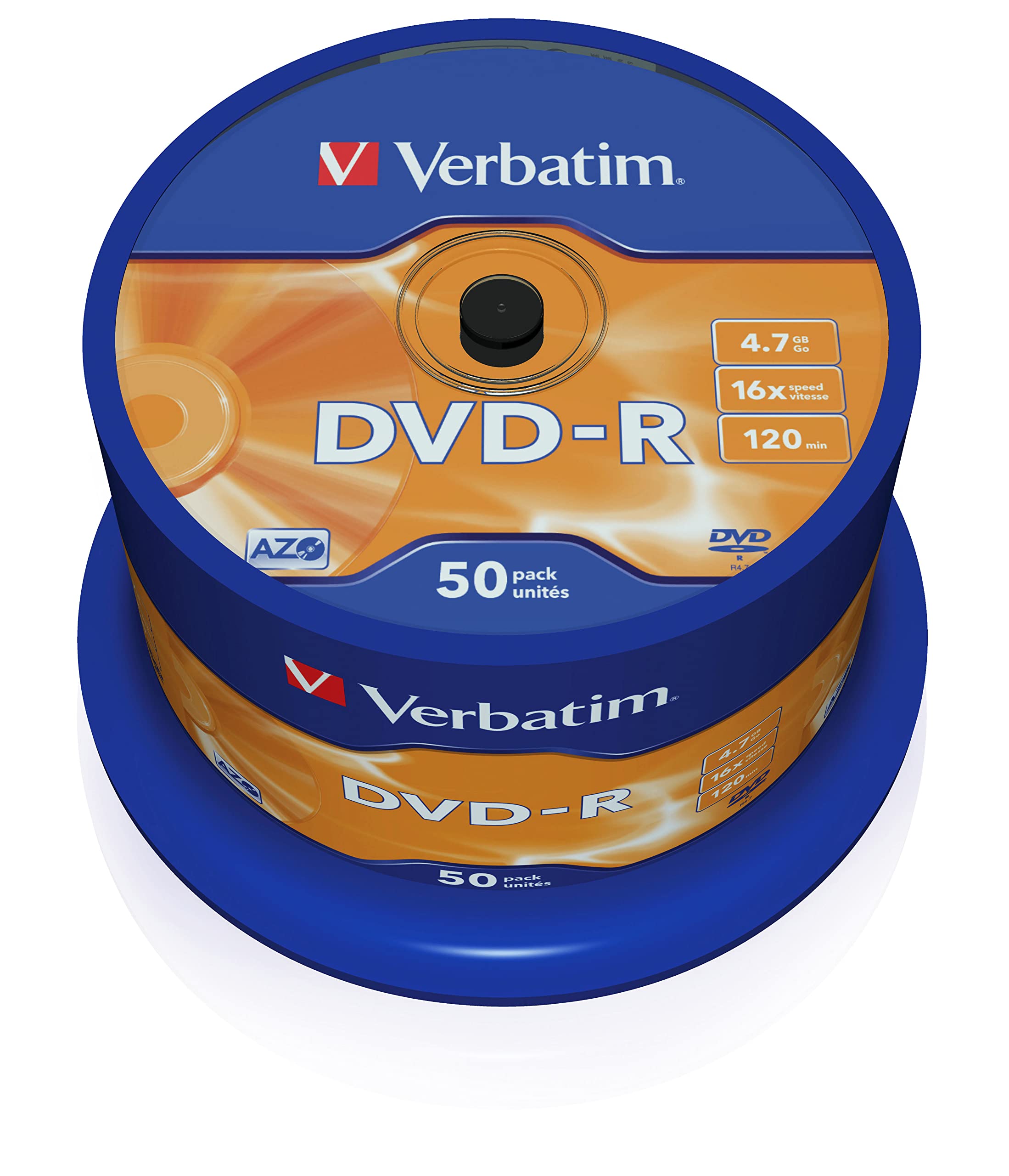 Verbatim 50PK 4.7GB 16X DVD-R Spindle