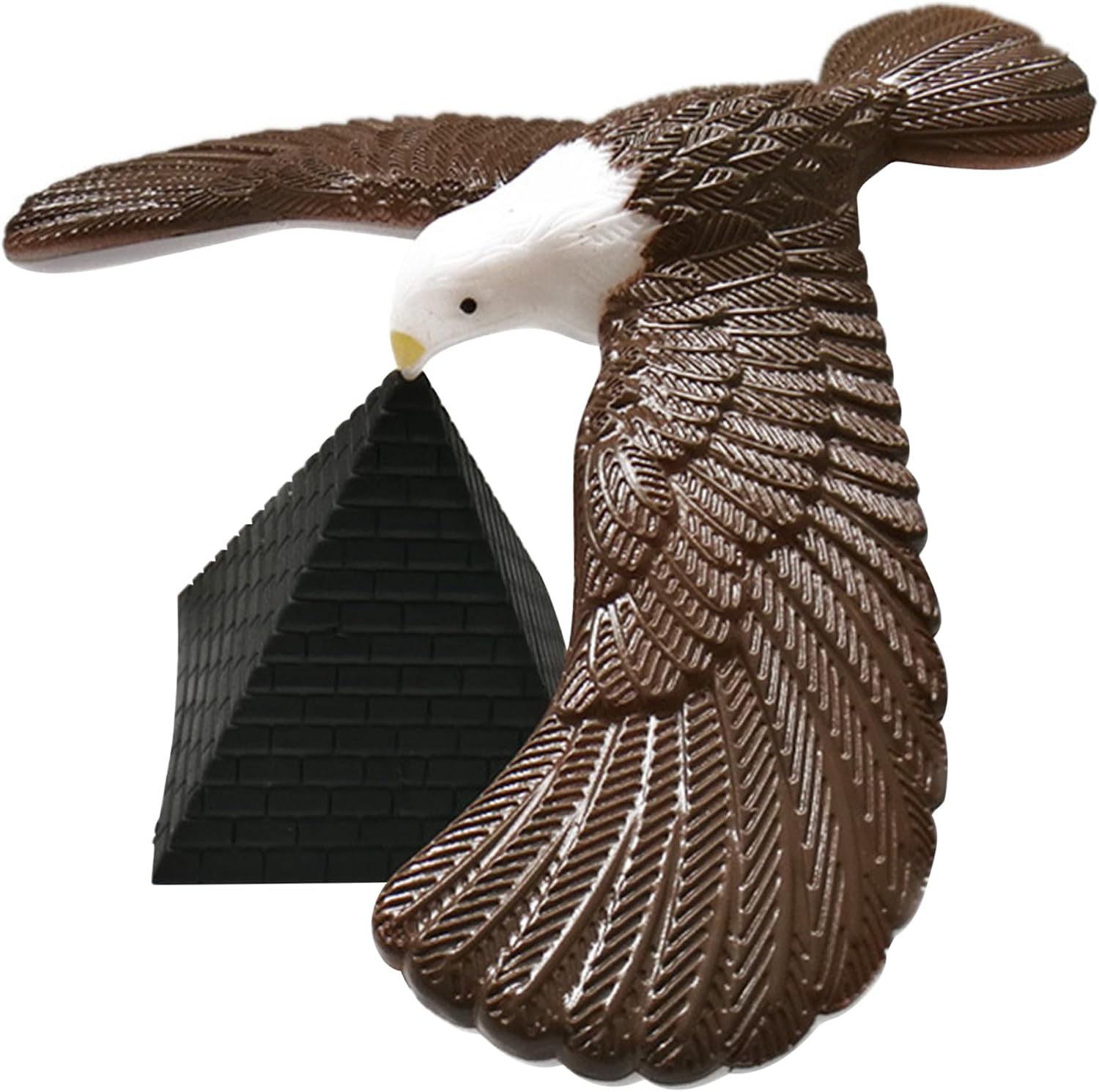 Balancing Bird Toy for Finger, Balancing Bird for Kids Cute Vivid Balance Relaxing Eagle with Pyramid Base Stress Relief 6.7in Toy for Finger Birthday, Eagle