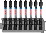 Bosch 8X PRO Phillips Impact Bit PH2 55 mm 8 pcs 1/4" Hex Shank