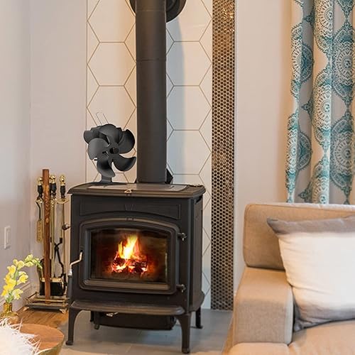Amazon Thermal Powered Fireplace Fan SIMPFUN 5-Blade Fireplace