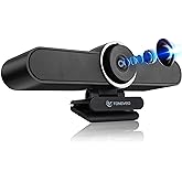 TONGVEO 4K Webcam Conference Call Room Web Camera with Dual Microphones &amp;Speaker, | All-in-One USB Video Camera, 116&deg; Wide Angle, AI Auto Framing | Compatible with Zoom, OBS
