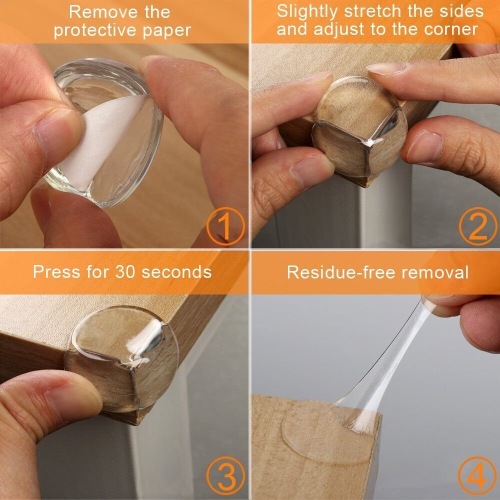 Soft Clear Baby Proofing Corner Guards & Edge Protectors,12 Pack Child