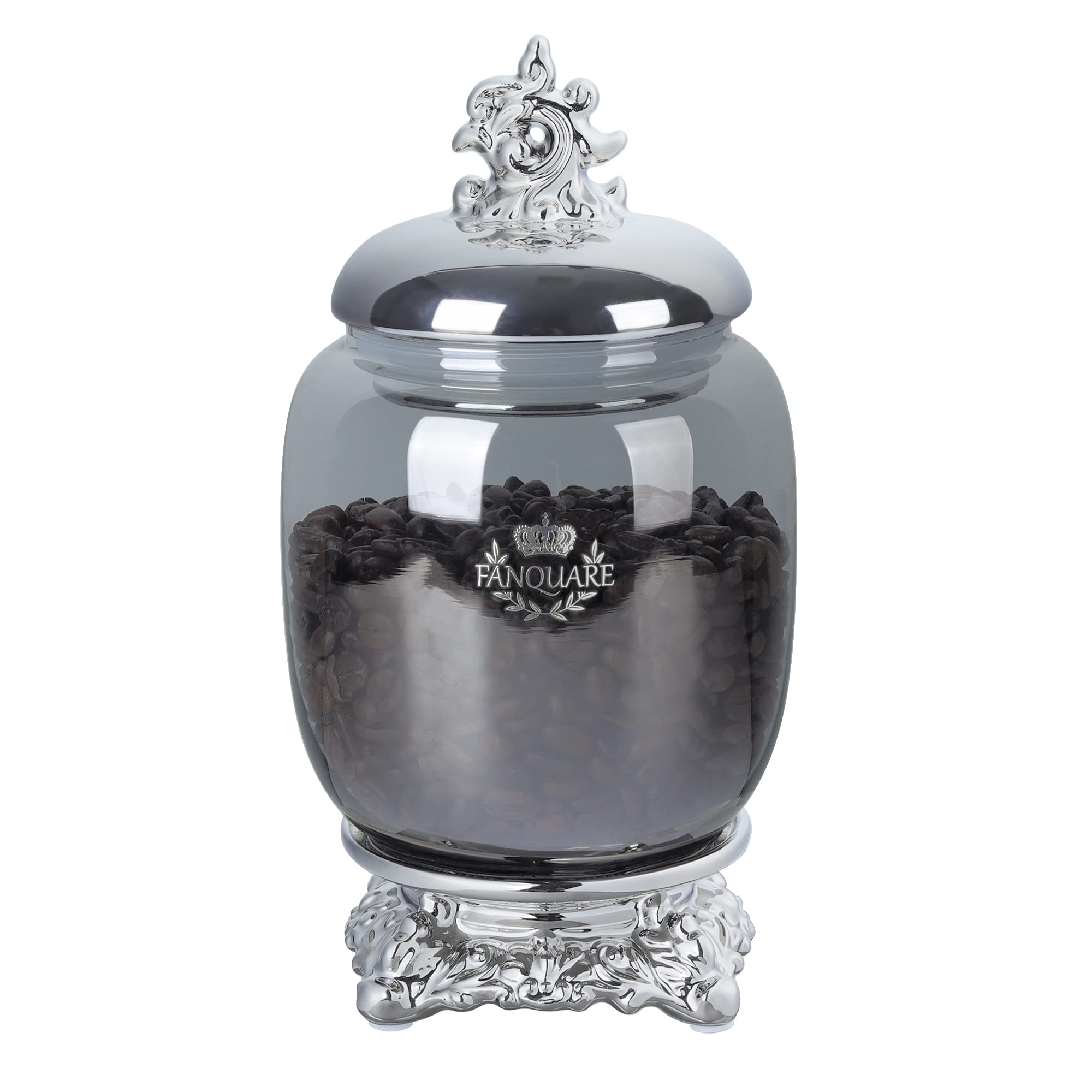 fanquare 1000ml Porcelain Storage Jar with Lid, Coffee Tea Sugar Canister, Decorative Storage Jar for Wedding, Home