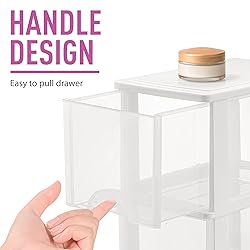 Plastic Small 2-Drawer Storage Organizer, Slim