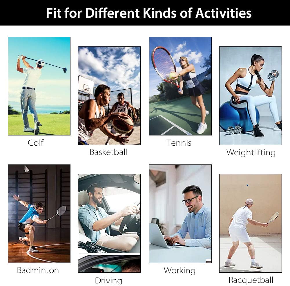 CAMBIVO 2 Pairs Tennis Elbow Brace for Women and Men, Elbow Compression Sleeve Support for Tendinitis, Golf Elbow Treatment, Workouts, Weightlifting, Arthritis: Sports & Outdoors