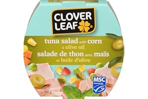 Clover Leaf Tuna Salad with Corn & Olive Oil - 160g, 1 Count - Canned Tuna Salad - No Preservatives - MSC Certified 100% Wild