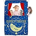 Newwiee Doorway Puppet Theater Foldable Puppet Show Theater for Kids with Adjustable Rod Fits in Most Doorways
