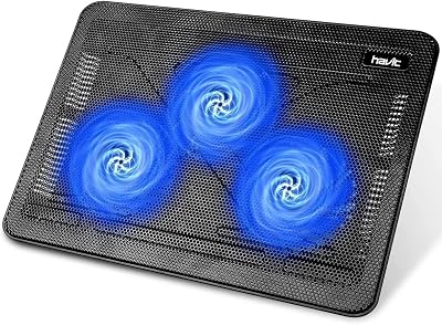 havit HV-F2056 Cooling Pad 12-17 inch Laptop Cooler 3 Ultra Quiet Fans