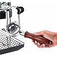 Teyearlife 58mm Bottomless Portafilter for E61, Flair 58, ECM, Rocket, Sanremo, Synesso, Slayer, VBM Espresso Machine Accessories Made of Stainless Steel and Solid wood
