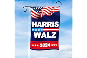 PERFAMI Harris Walz 2024 Flag - Kamala Harris for President Flag Harris Waltz Flags Yard Sign Garden Flag 12x18 Inch Double Sided Indoor Outdoor Home Decor