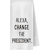 OVAcational Funny Political Kitchen Towels, Political Gag Gifts for Women Men Hand Towels for Bathroom, 16x24 Inch