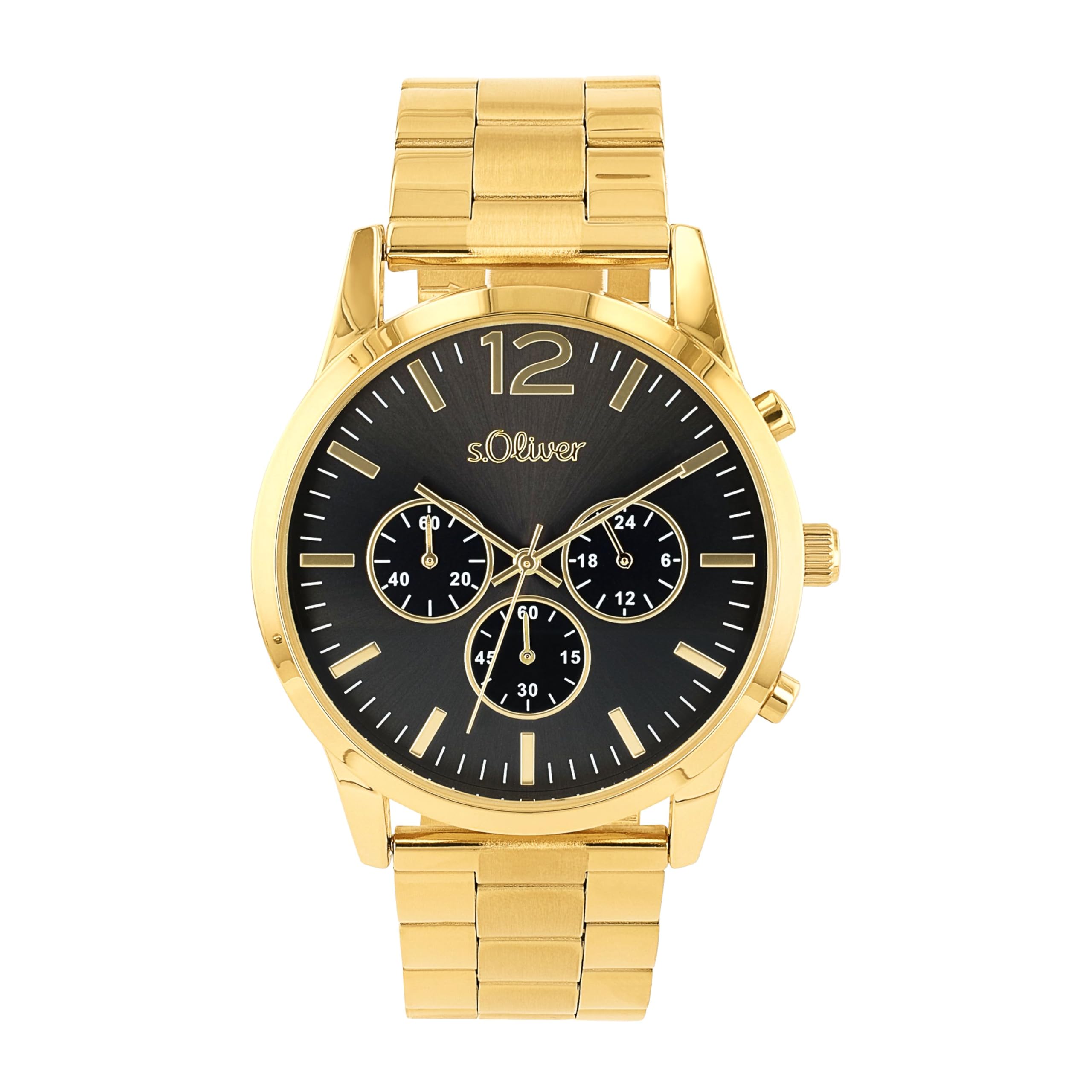 s.Oliver Men's Chronograph Analogue Watch with Stainless Steel Strap, 3 Bar Waterproof, Comes in Watch Gift Box