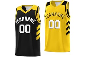 Custom Reversible Basketball Jersey - Personalize Team Uniform Design Your Own Name & Number for Men/Youth