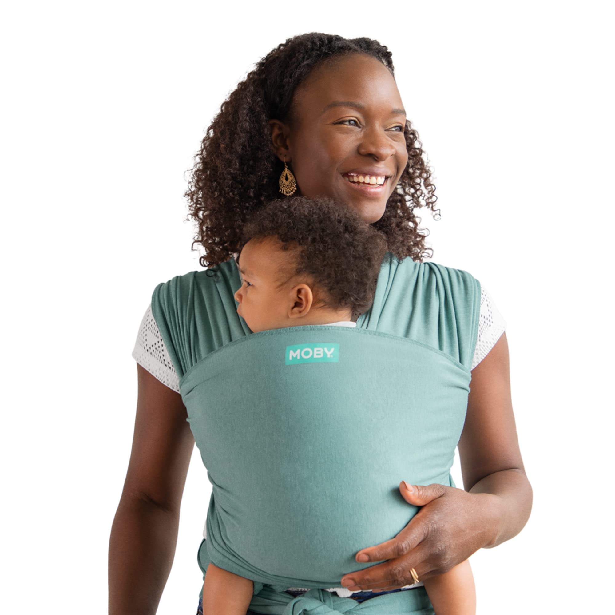Moby Wrap Baby Sling Carrier for Newborn to Toddler - Element - Baby Wrap Carrier Slings - Perfect Baby Holder for Mom & Dad - Adjustable for All Body Types - Hydro