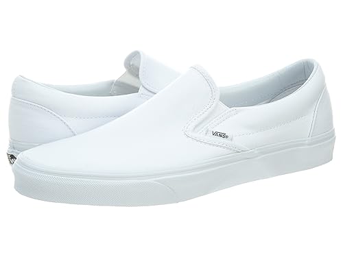 white slip on vans size 5.5