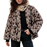 ATOFY Womens Cropped Quilted Jacket Puffer Lightweight Floral Print Oversized Long Sleeve Packable Down Coat
