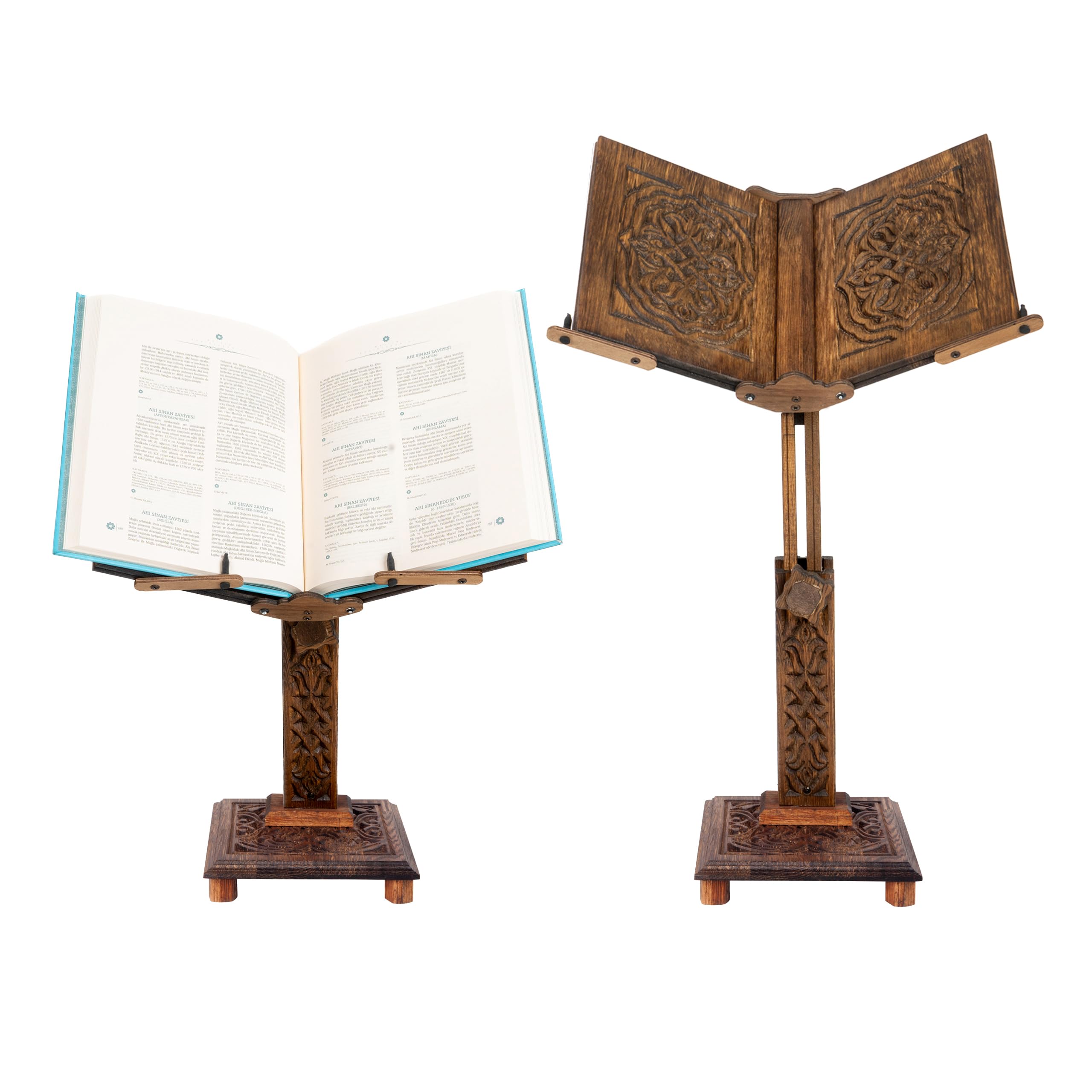 Adjustable Wooden Book Stand | Quran, Bible Holder Lectern | Cookbook ...