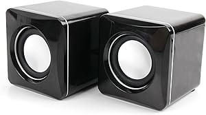 DURAGADGET Small & Portable USB Powered Speakers with Volume Dial for The Acer Aspire 1 A114-31-C4HH | Acer Aspire 1 A114-31-C5GM | Acer Aspire 1 A114-31-C8PT