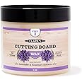 CLARK'S Cutting Board Wax Food Grade - All Natural Butcher Block Conditioner for Wooden Kitchen Utensils - Food Grade Beeswax for Cutting Board - Enriched with Lavender & Rosemary Extracts - 6oz
