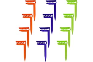 CAIRIAC Outdoor Beach Towel Anchor Stakes Clips, Anchor Stakes Clamps Picnic Blanket Holders Beach Towel Sand Spikes (12 Pack)