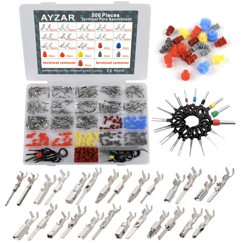 Photo 1 of 500Pcs Connector Terminal Pin Wire Harness Pins Automotive Auto Car Electrical Connector Pins Motorcycle ATV 1/1.5/1.8/2.2/2.8/3.5mm