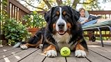 The Dog's Balls Large Yellow Dog Tennis Balls 3-Pack Non Abrasive Felt Floats view 4