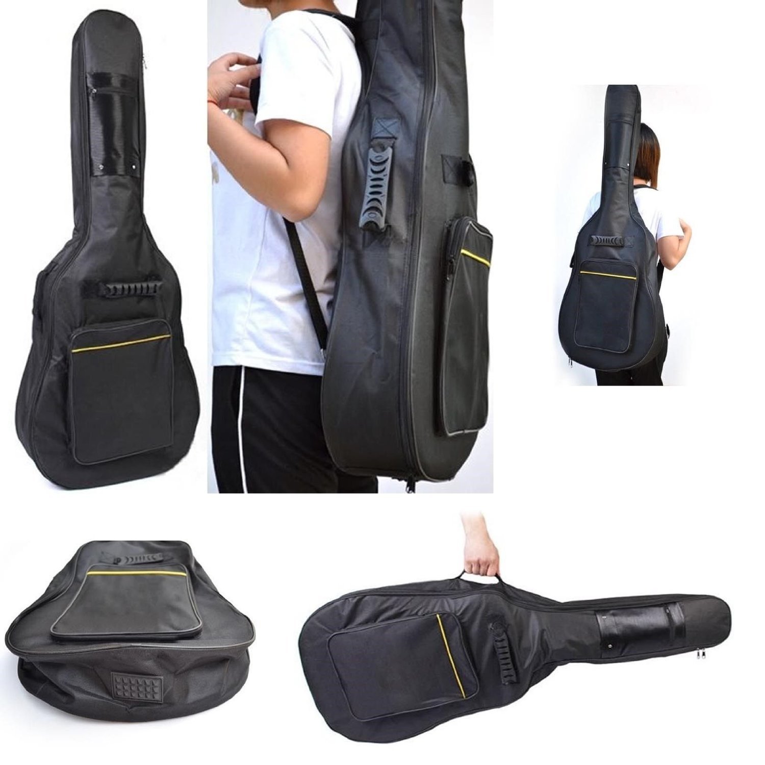 FULL SIZE PADDED PROTECTIVE CLASSICAL ACOUSTIC GUITAR BACK BAG CARRY