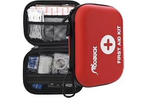 Roobuck First Aid Kit for Home, Backpacking, Camping, Travel, Car & Cycling. with Waterproof Laminate Bags (100)