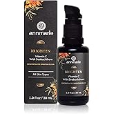 Brighten – Vitamin C Face Elixir with Seabuckthorn Berry – Concentrated Booster for Radiant, Even-Toned Skin – MADE SAFE® Approved, Plant-Based Formula – 30ml | Use with Serum or Facial Oil