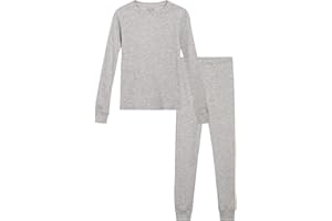 Rene Rofe Girls' Thermal Underwear Set - 2 Piece Waffle Knit Top and Long Johns (2T-16)