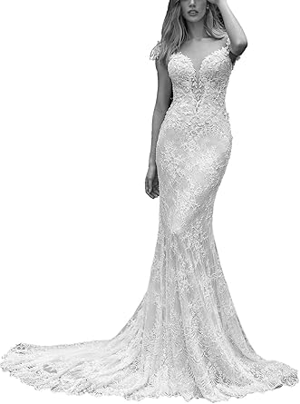 white lace beaded dress