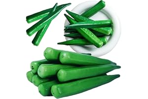 Eiarrnp 9 Pcs Artificial Fake Vegetables Gumbo Okra Decor - Faux Lifelike Simulation Plastic Gumbo Okra for Home House Kitchen Party Decoration - Artificial Vegetable Fake Gumbo Okra