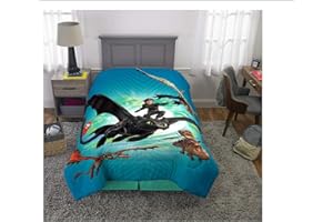 Franco Manufacturing DreamWorks How to Train Your Dragon 3 The Hidden World Fly Dragons Fly Microfiber Comforter (Twin (64 in x 86 in))