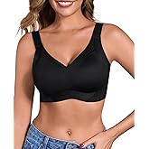 GLNEGE Womens Seamless Wireless Push Up Supportive Bra Comfortable No Underwire Full Coverage Jelly Lift T-Shirt Bras