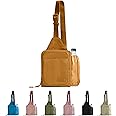 BUNSO Everyday Small Crossbody Bags for Women, Water-Resistant Sling Bag for Men with Waterbottle Holder, 7” x 2.5” x 9”