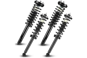 YOUXMOTO Front and Rear Complete Strut Assembly Shock Absorber Fit for Honda Accord 2003 2004 2005 2006 2007, 172123L, 172123R 171372, Suspension Shock with Coil Spring 2 Pair