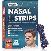 32Pcs Nasal Strips for Snoring - Extra Strength Nose Strips for Breathing - Nose Tape for Sport, Work and Sleep - Anti Snoring Strips Help Reduce Snoring