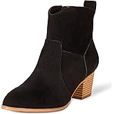 Amazon Essentials Women's Western Ankle Boots with Stacked Heel