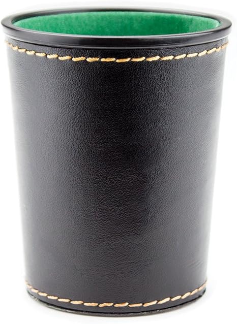 Felt-Lined Synthetic Leather Dice Cup by Brybelly