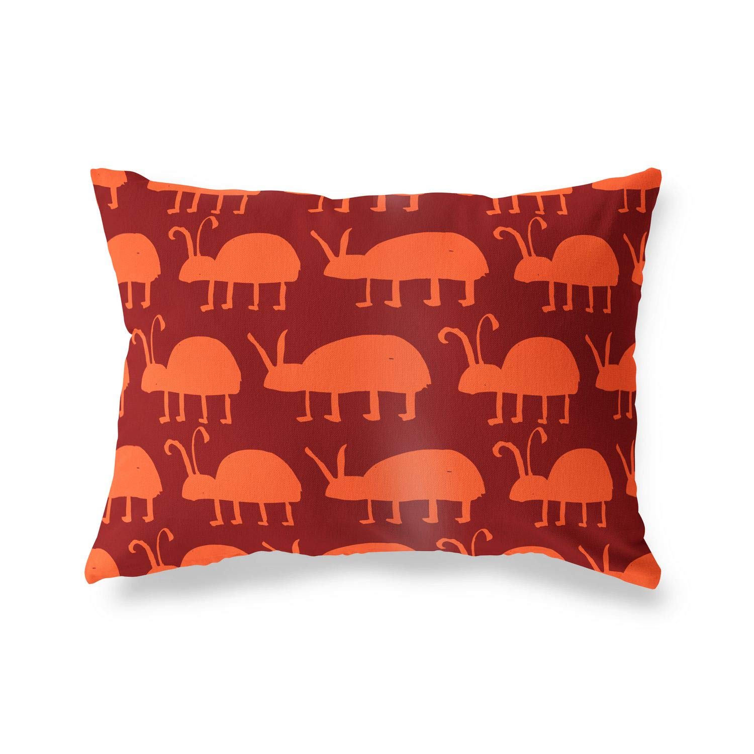 BonaMaison Decorative Cushion Cover, Orange Bordeux Throw Pillow Covers, Home Decorative Pillowcases for Livingroom, Sofa, Bedroom, Size: 45X60 Cm - Designed and Manufactured in Turkey