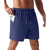 Sailwind Men’s Athletic Running Shorts 7" Quick Dry Lightweight Workout Gym Shorts with Zipper Pockets for Basketball Hiking