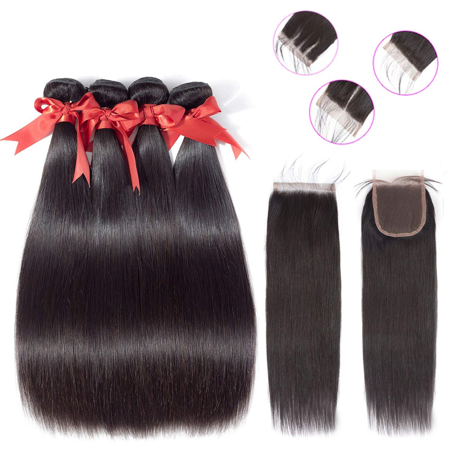 Amazon Com All About Us Brazilian Straight Human Hair Bundles