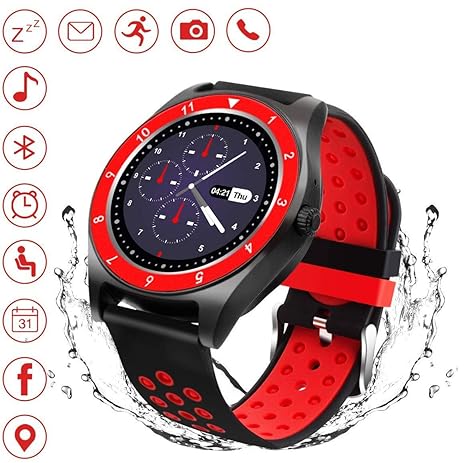 Bluetooth Smart Watch, Touch Screen Smart Wrist Watch with Camera Water-Resistant Fitness Tracker w/Pedometer Sports Smartwatch with SIM Card Slot ...